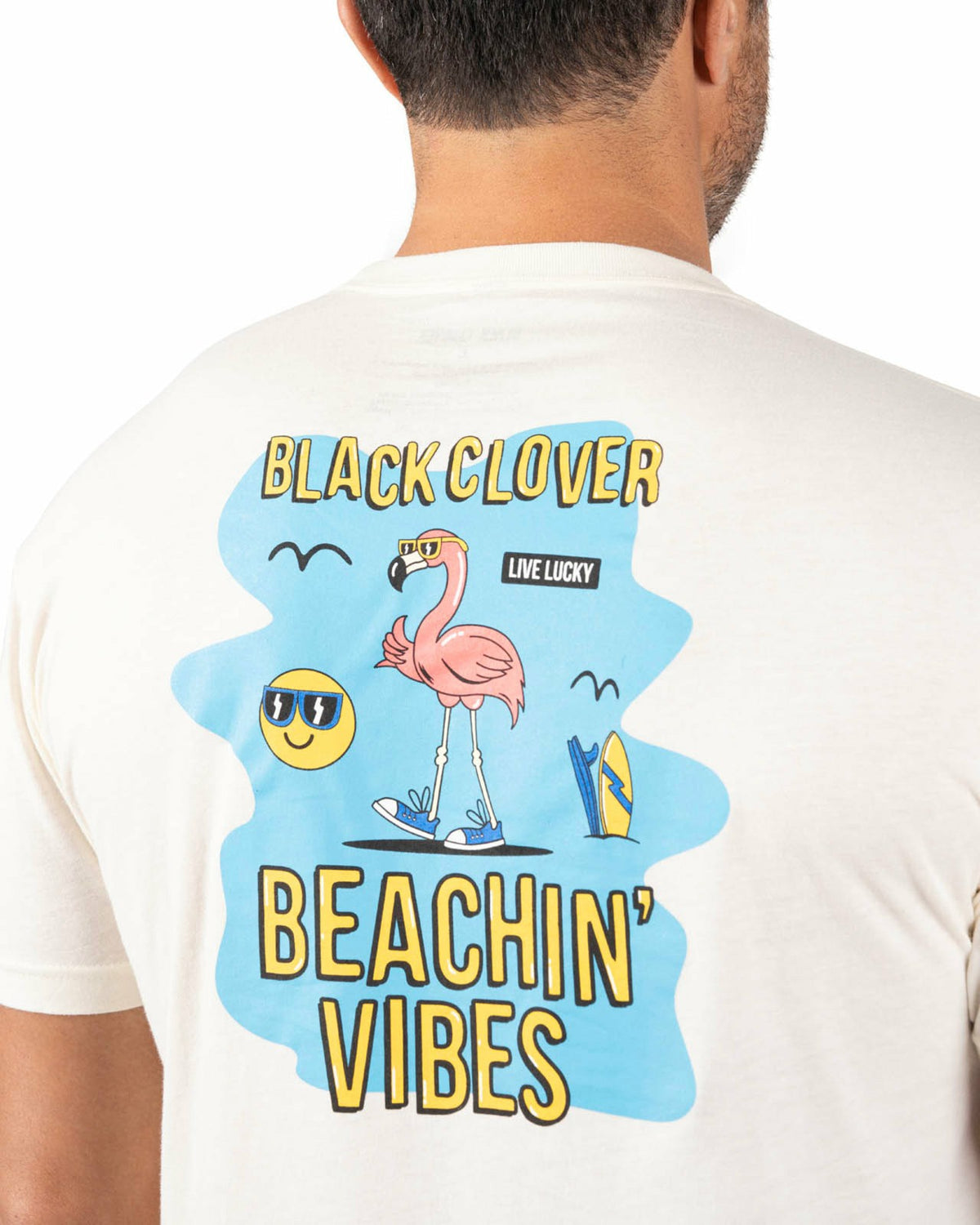 Beige Men's Graphic Tee for Golf & Casual Wear
