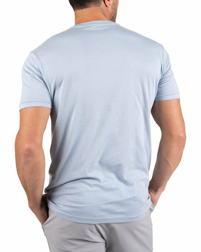 Super Soft Men's Blue Graphic Tee with Black Clover Logo