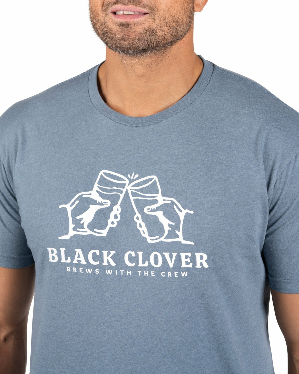 Playful Men's Light Blue Graphic Tee for Golf