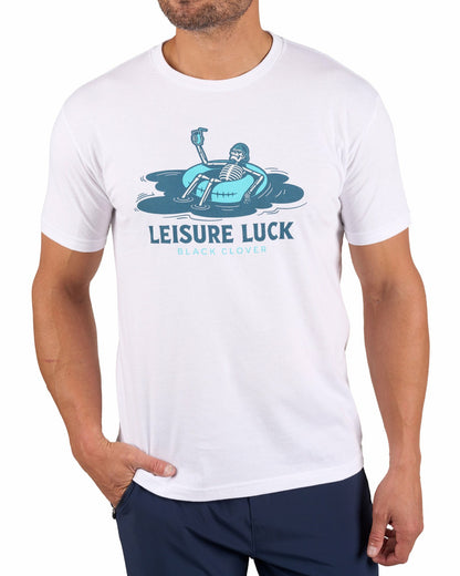 Playful Men's White Graphic Tee for Golf