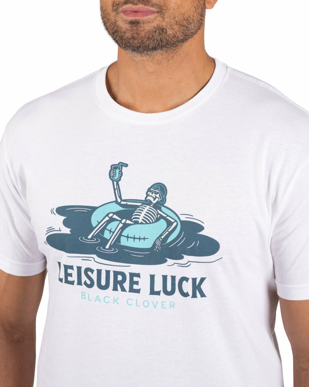 Playful Men's White Graphic Tee for Golf