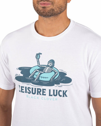Playful Men's White Graphic Tee for Golf