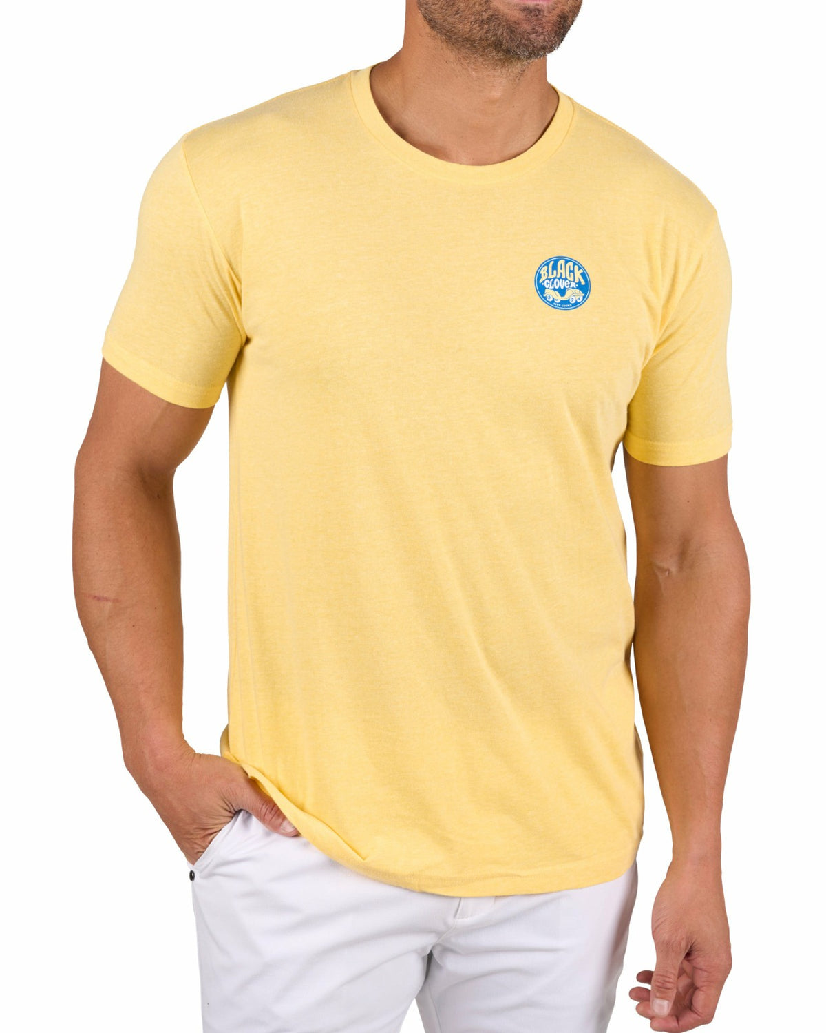 Bright Yellow Men's Graphic Tee for Golf & Casual Wear