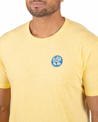 Bright Yellow Men's Graphic Tee for Golf & Casual Wear