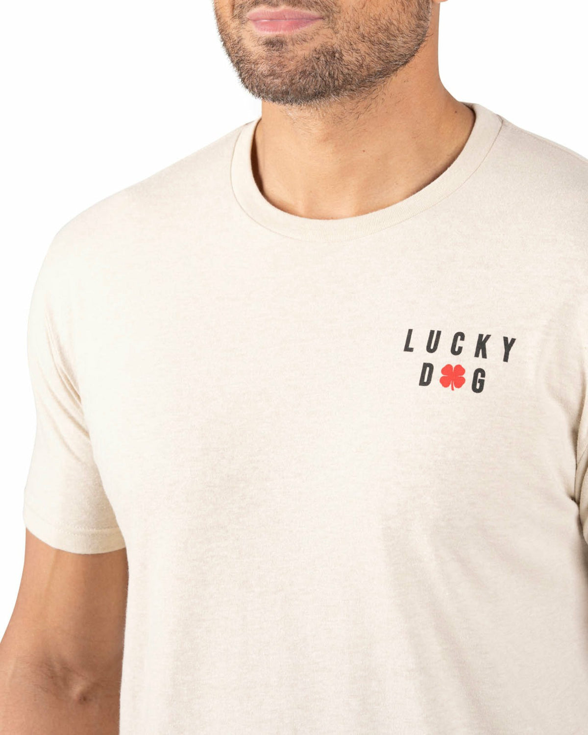 Beige Men's Graphic Tee for Golf & Casual Wear