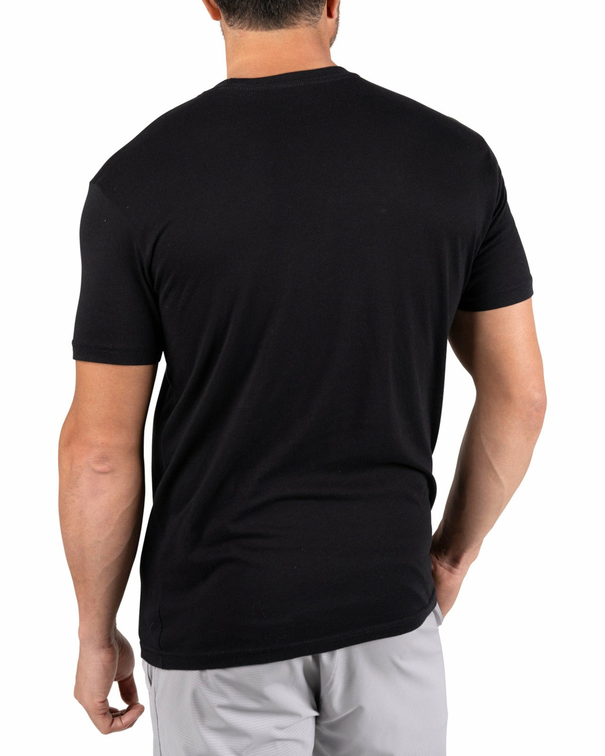 Retro Men's Black Graphic Tee with Upside Down Live Lucky Logo