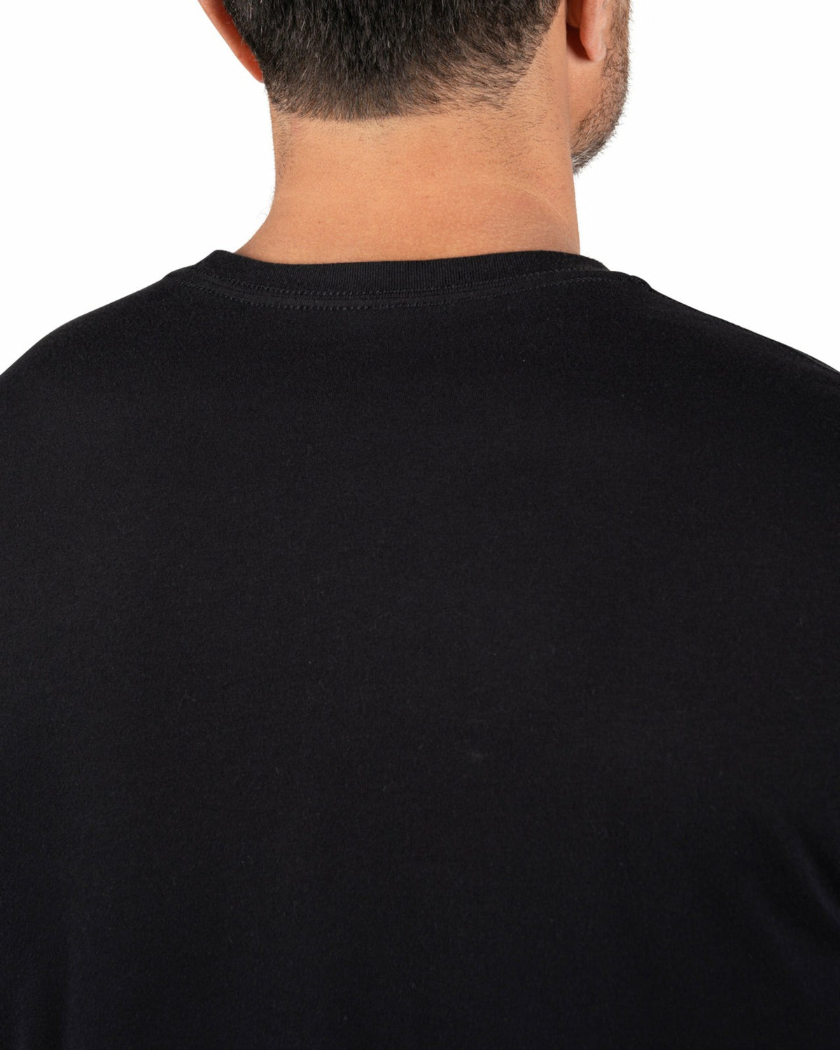 Retro Men's Black Graphic Tee with Upside Down Live Lucky Logo