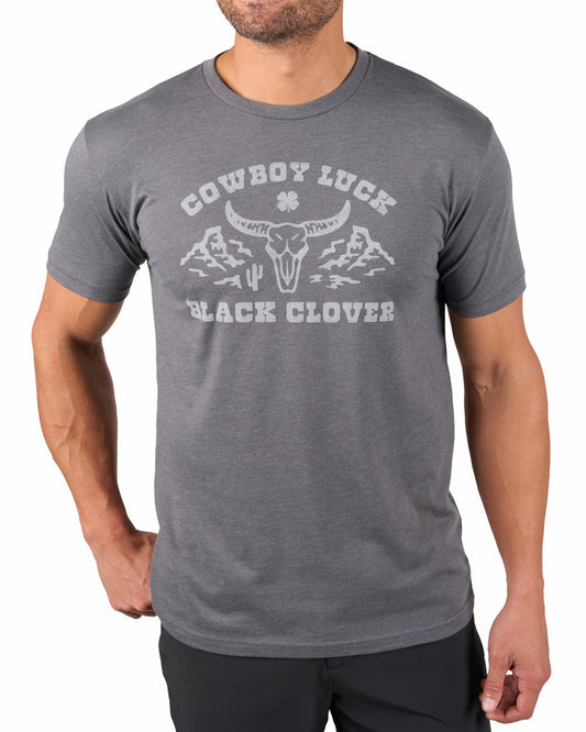 Super Soft Men's Grey Western Themed Graphic Tee