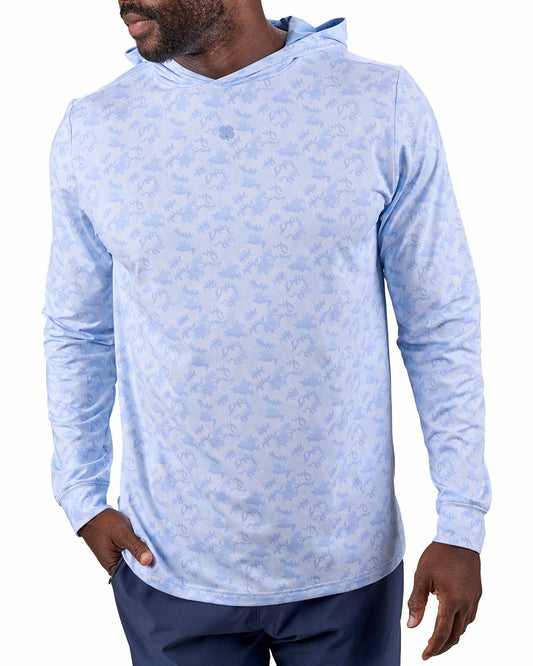 Men’s Light Blue Athletic Camo Hoodie