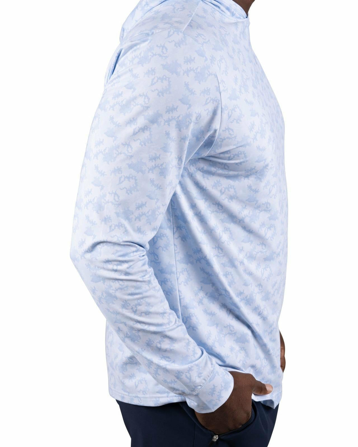 Men’s Light Blue Athletic Camo Hoodie