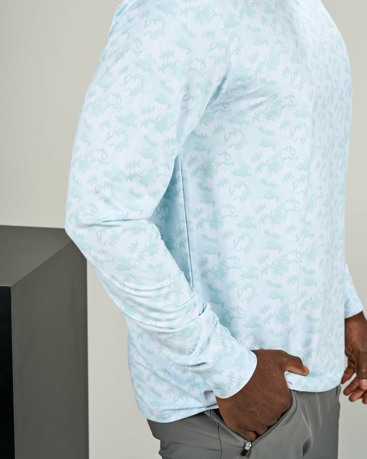 Men’s Light Green Athletic Camo Hoodie