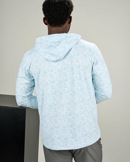 Men’s Light Green Athletic Camo Hoodie