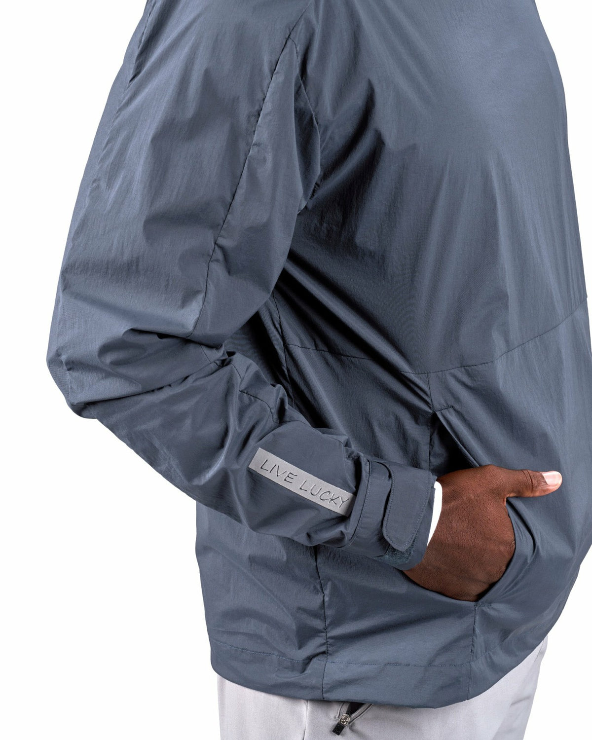 Stylish Men's Windbreaker Rain Jacket in Dark Grey