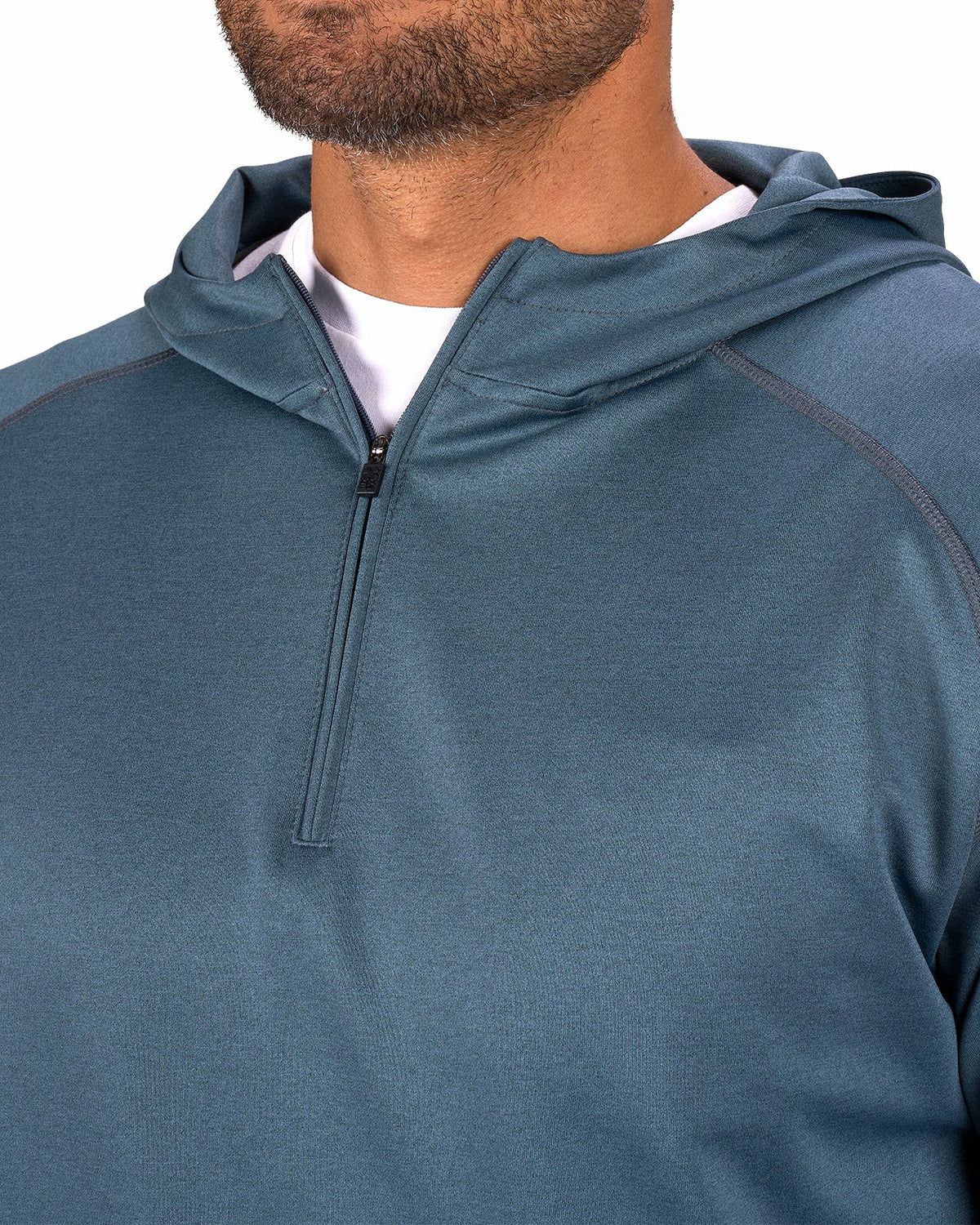 Men's Quarter-Zip Black Lightweight Hoodie