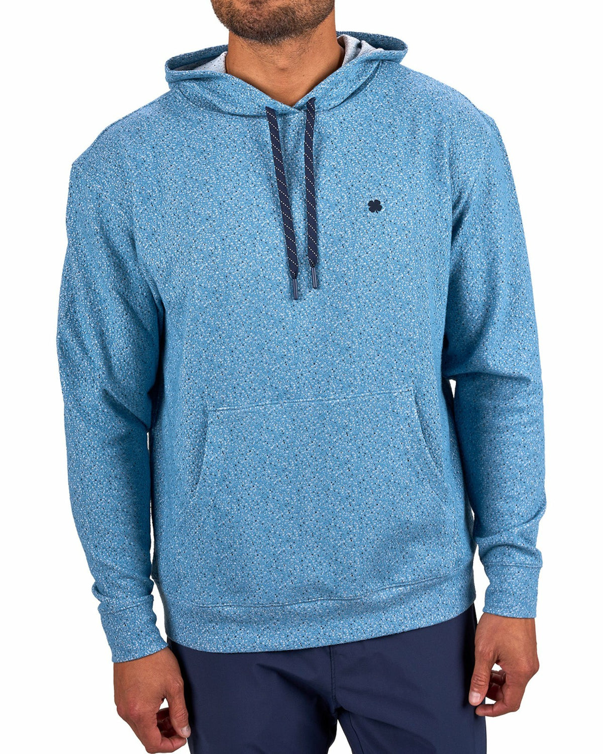 Men's Blue Stylish Textured Hoodie