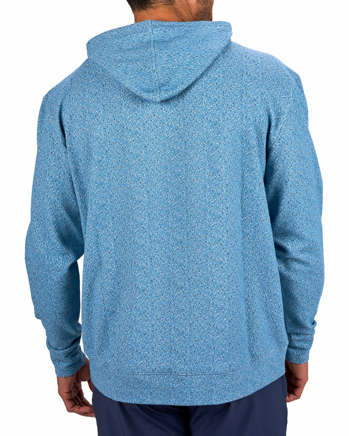 Men's Blue Stylish Textured Hoodie