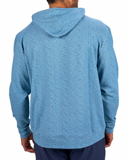 Men's Blue Stylish Textured Hoodie
