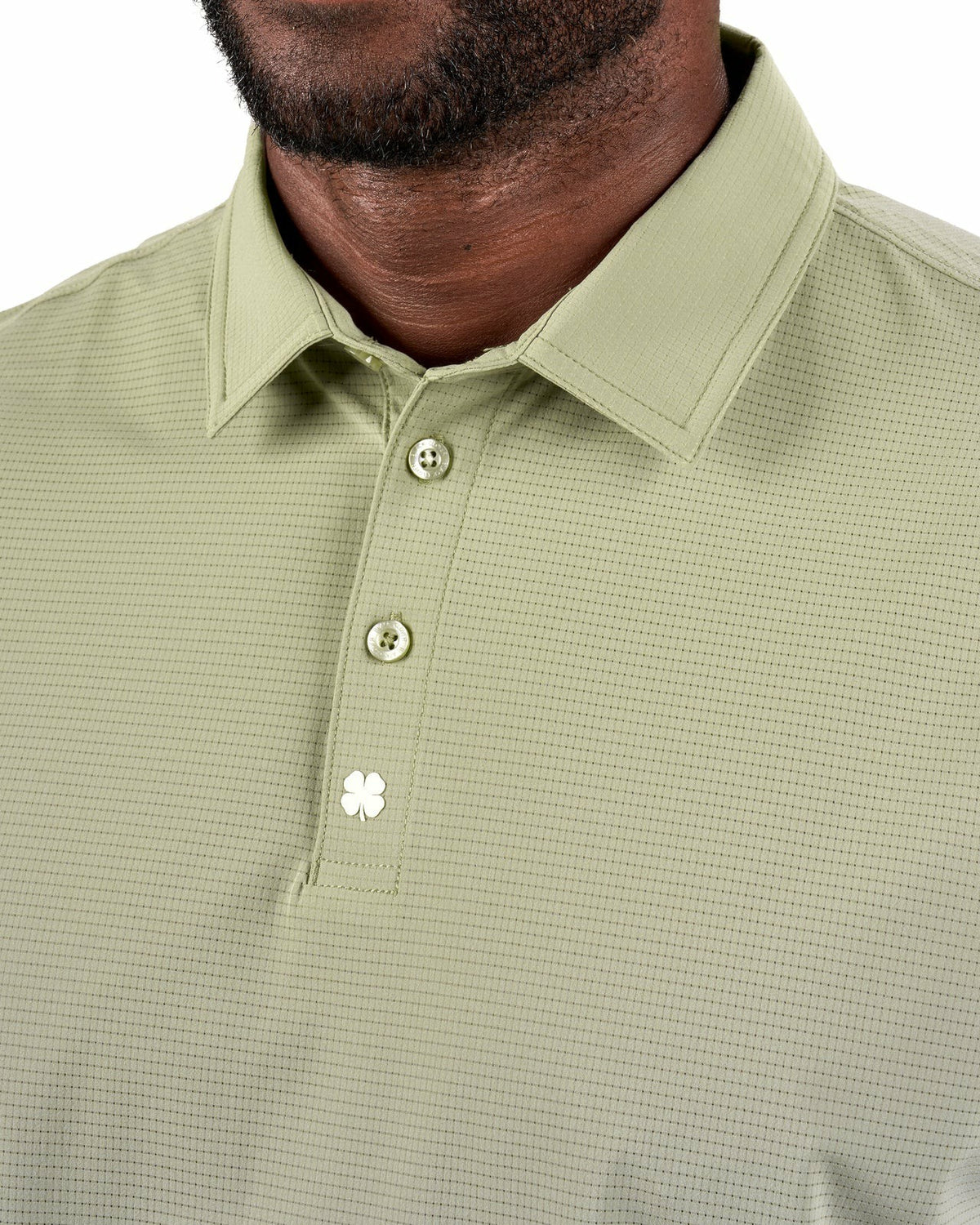 Men's Beige Mesh Performance Polo for Golf or Business