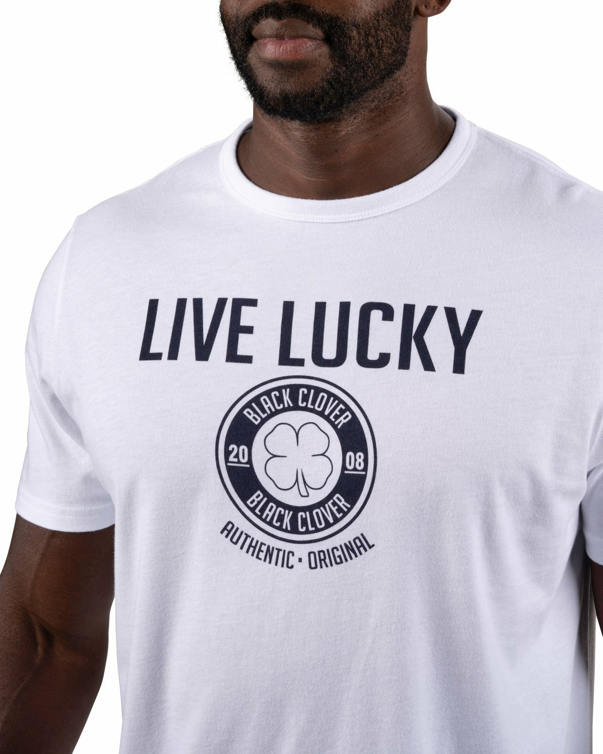 Super Soft Men's Navy and White Graphic Tee