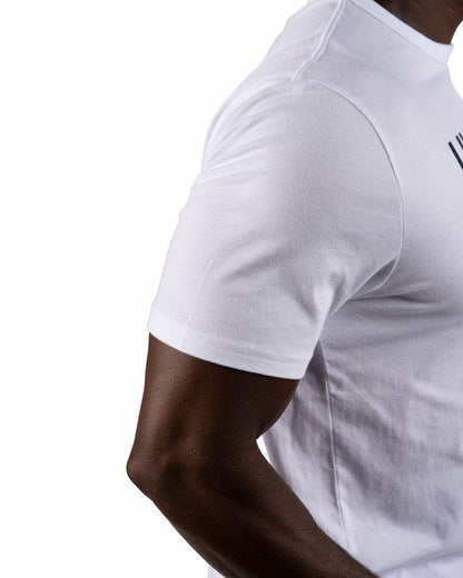 Super Soft Men's Navy and White Graphic Tee
