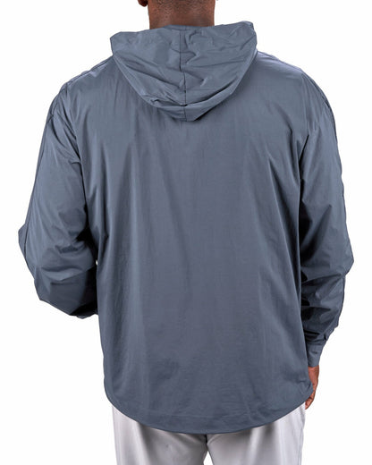Stylish Men's Windbreaker Rain Jacket in Dark Grey