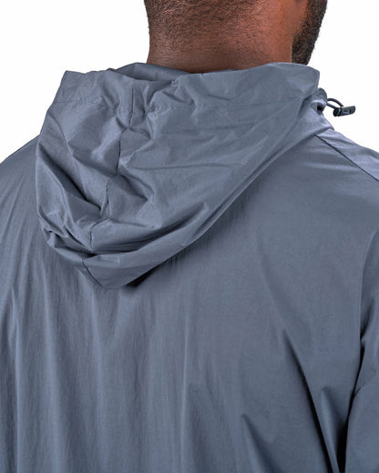 Stylish Men's Windbreaker Rain Jacket in Dark Grey