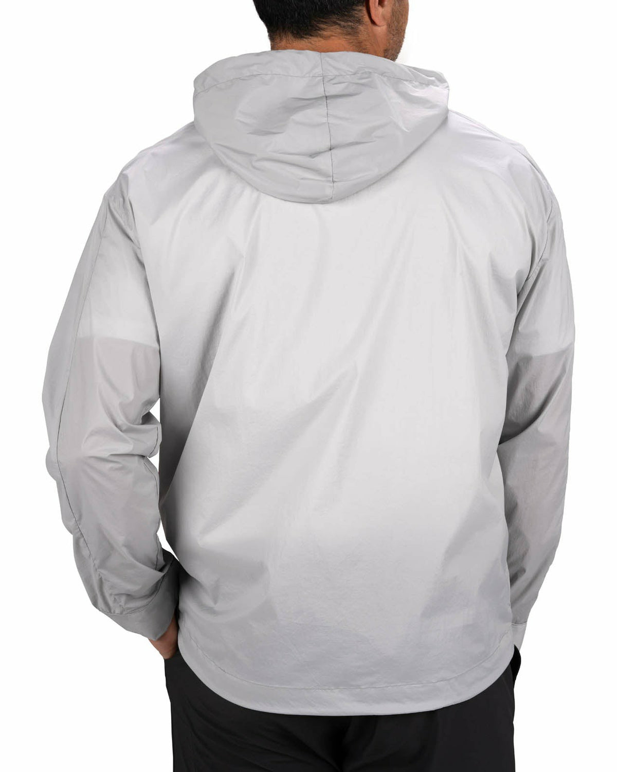 Stylish Men's Windbreaker Rain Jacket in Light Grey