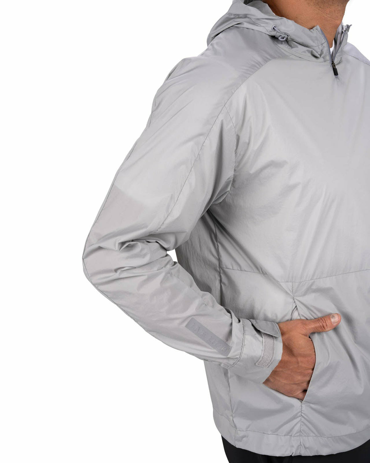 Stylish Men's Windbreaker Rain Jacket in Light Grey