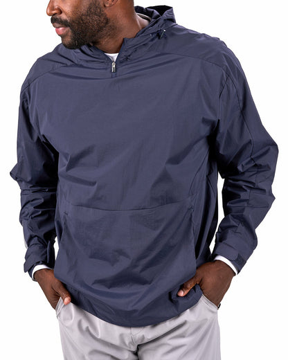 Stylish Men's Windbreaker Rain Jacket in Navy Blue