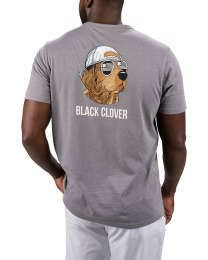 Men's Dark Grey Graphic Tee with Dog Logo