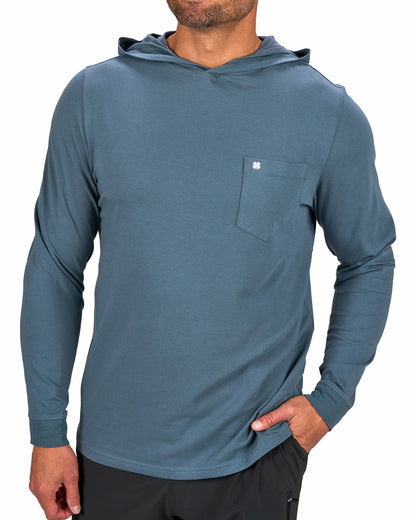 Lightweight Long-Sleeved Green Super Soft Men's Hoodie