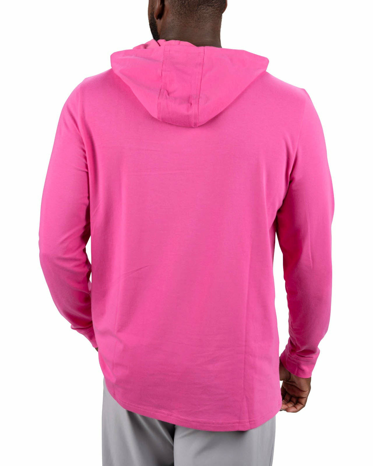 Lightweight Long-Sleeved Bright Pink Super Soft Men's Hoodie