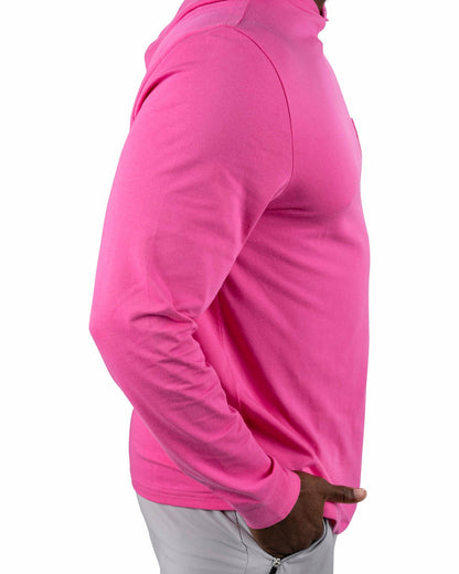 Lightweight Long-Sleeved Bright Pink Super Soft Men's Hoodie