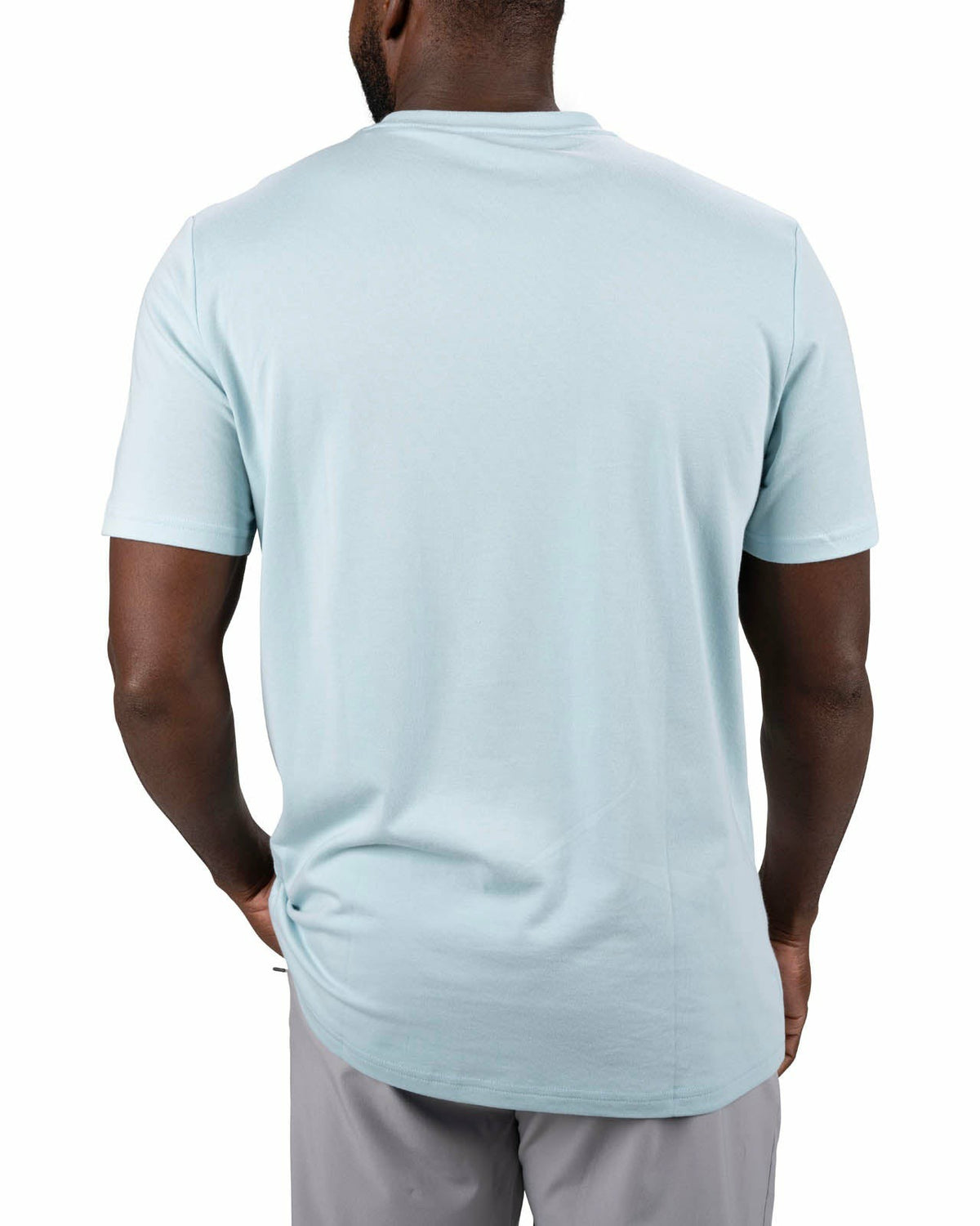 Luxury Short-Sleeved Mint Green Men's Pocket Tee