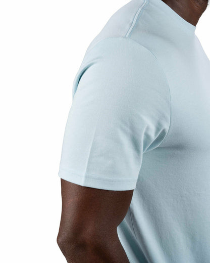 Luxury Short-Sleeved Mint Green Men's Pocket Tee