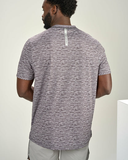 Men's Light Grey Athletic Fit Tee for Gym and Performance
