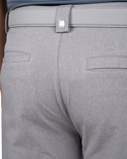 Men's Textured Stretch Twill Grey Dress Pants for Golf or Business