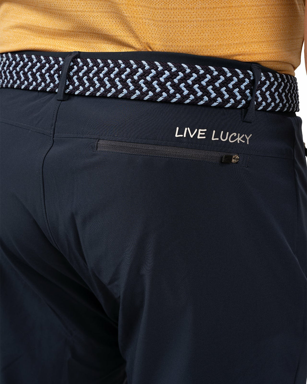 Elevated Navy Blue Athletic Joggers with Belt Loops