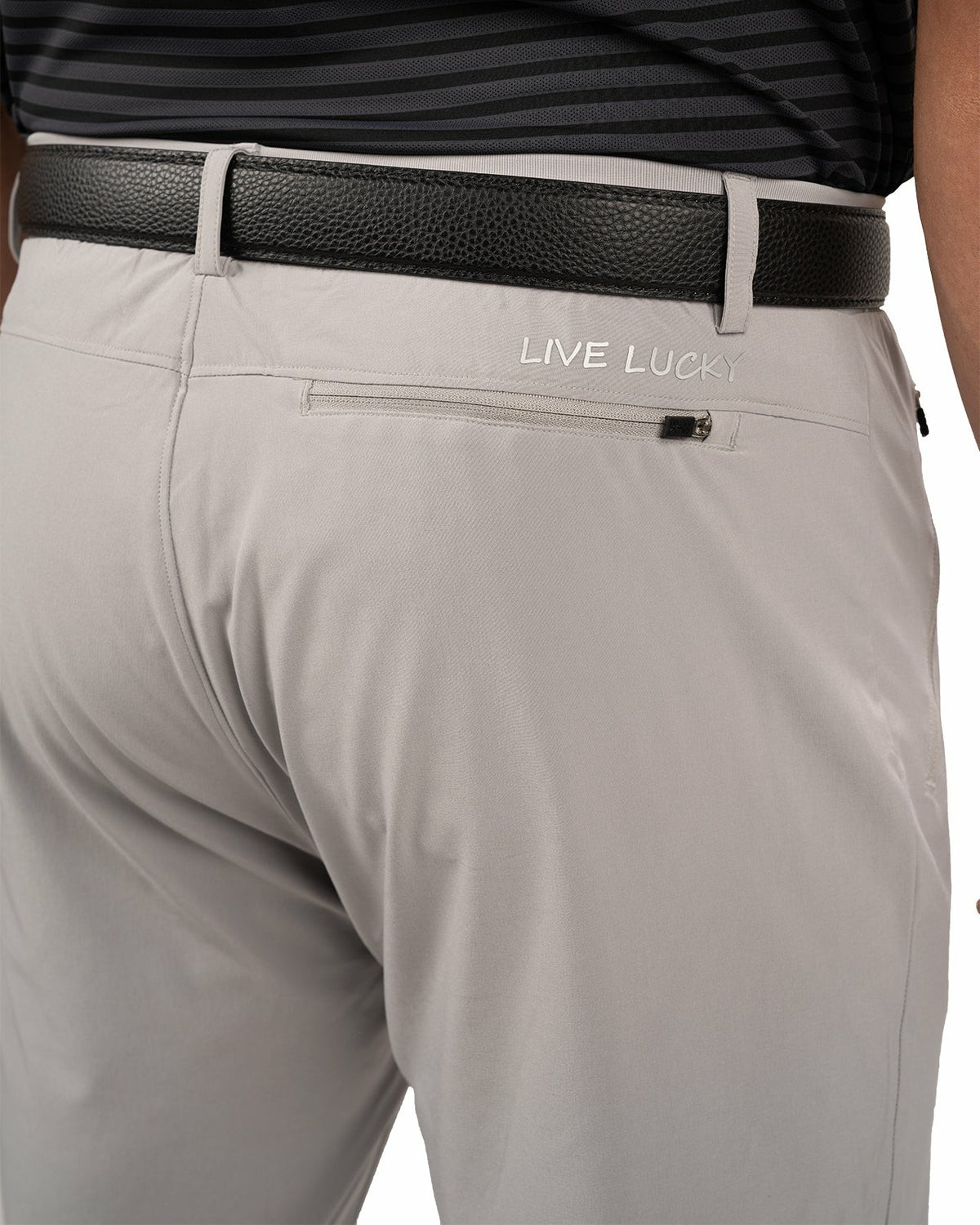 Elevated Light Grey Athletic Joggers with Belt Loops