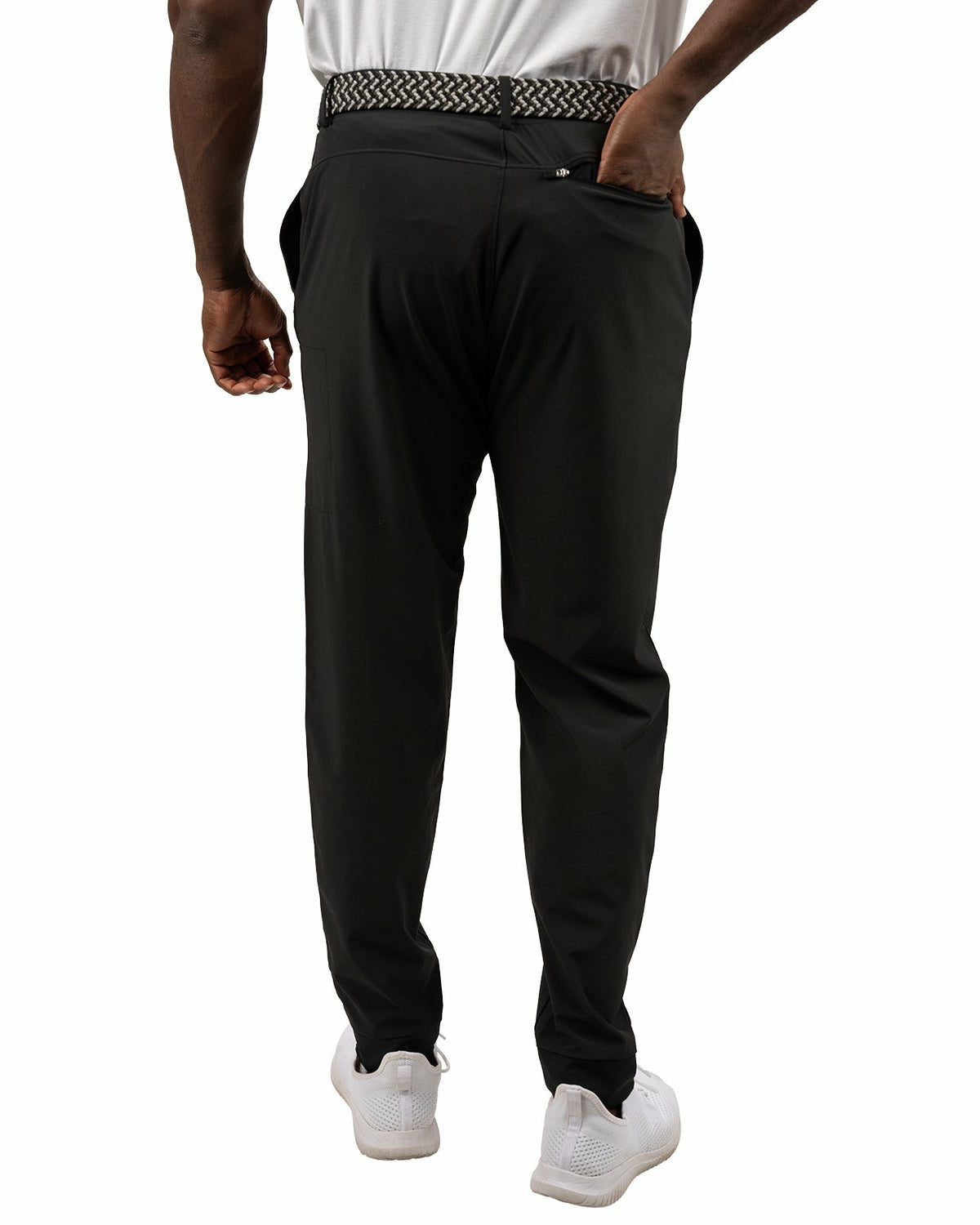 Elevated Black Athletic Joggers with Belt Loops