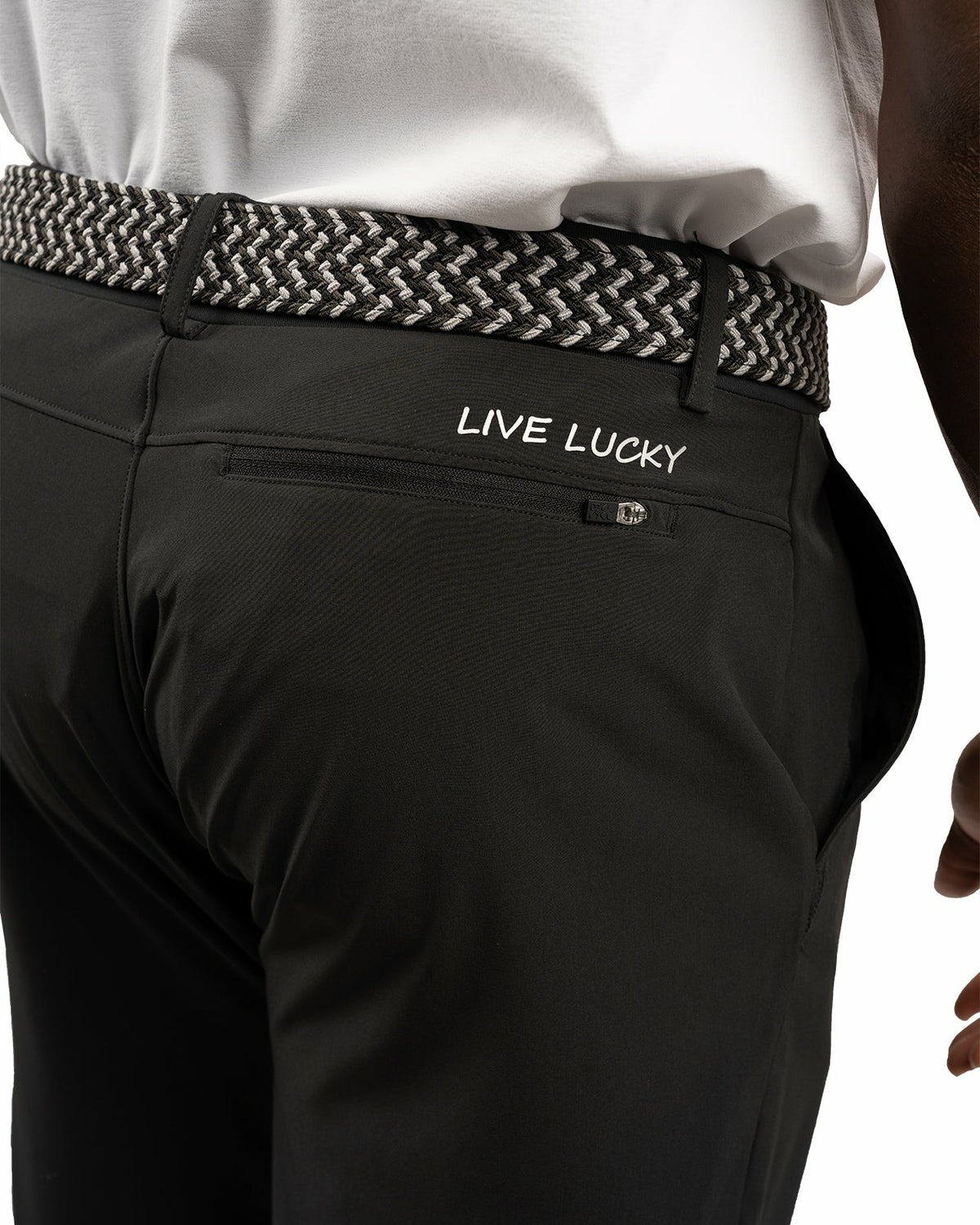Elevated Black Athletic Joggers with Belt Loops