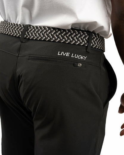Elevated Black Athletic Joggers with Belt Loops