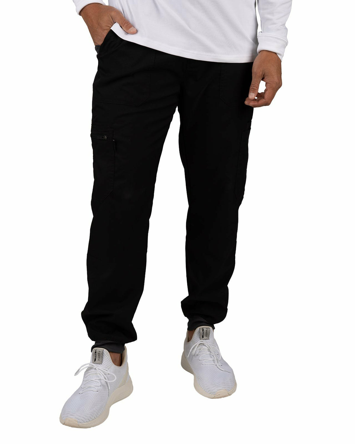 Men's Twill Stretch Black Loungewear Jogger