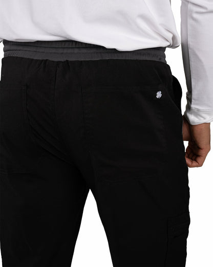 Men's Twill Stretch Black Loungewear Jogger