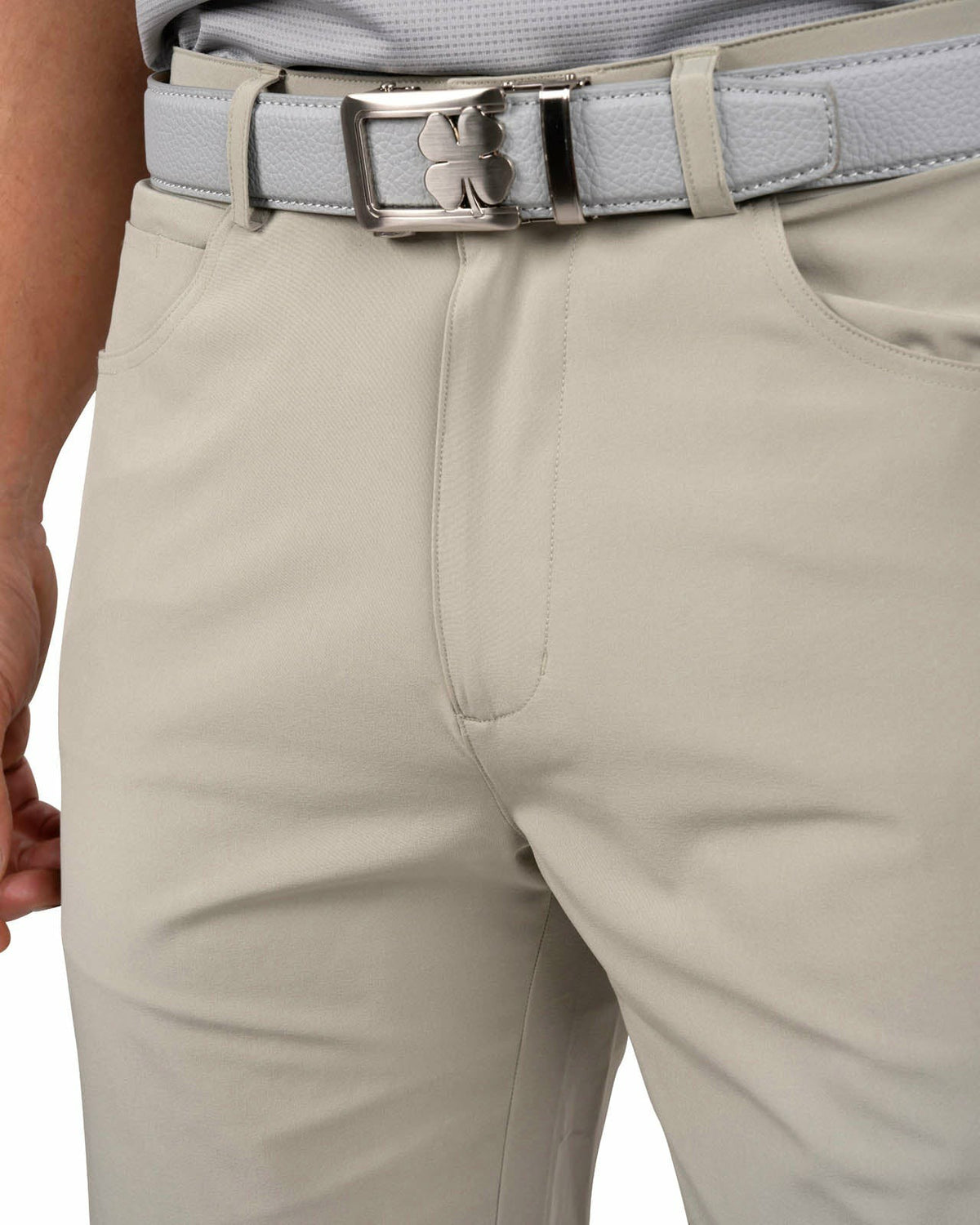 Men's 9" Khaki 5-Pocket Stretch Twill Shorts for Golf or Office