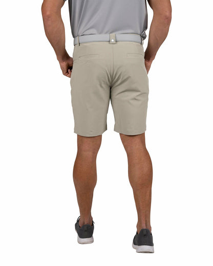 Men's 9" Khaki 5-Pocket Stretch Twill Shorts for Golf or Office