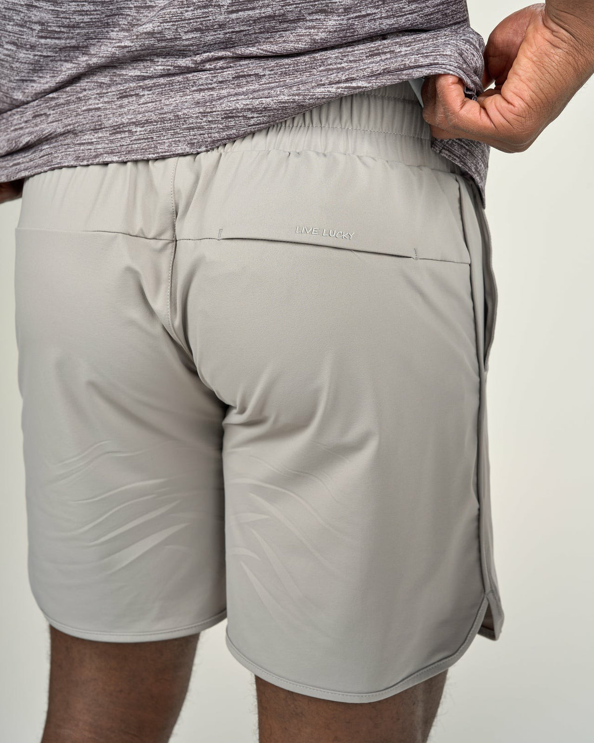 Men's Light Grey Athletic Shorts for Gym and Performance
