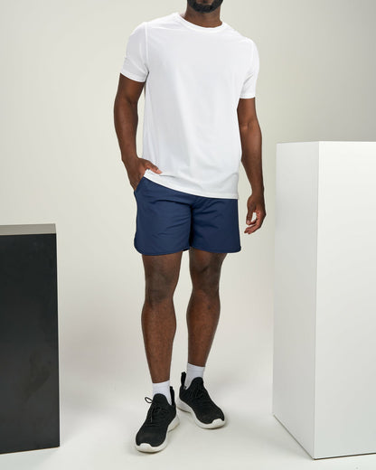 Men's Navy Athletic Shorts for Gym and Performance