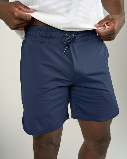 Men's Navy Athletic Shorts for Gym and Performance