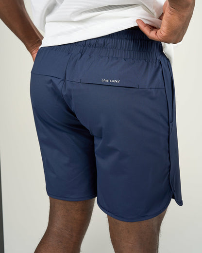 Men's Navy Athletic Shorts for Gym and Performance